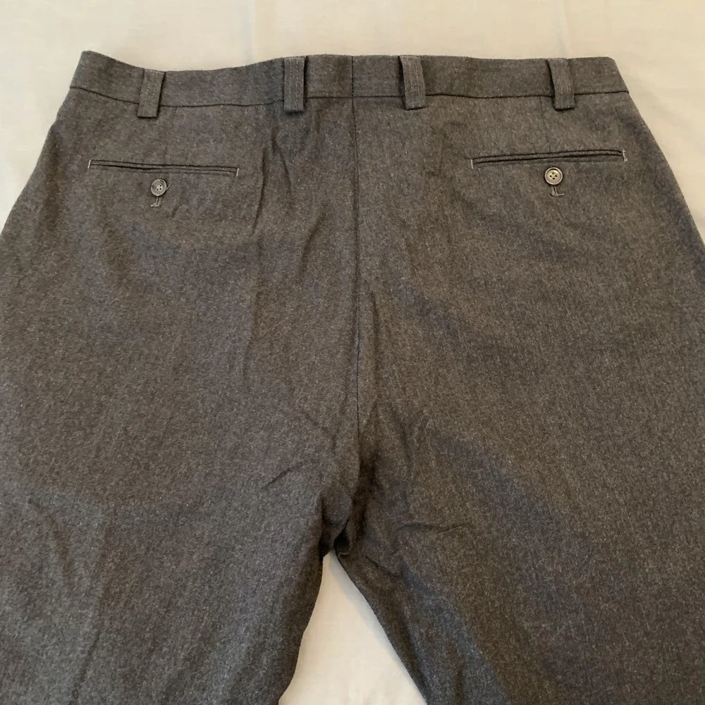 Lauren Ralph Lauren Pants Mens 42x32 Gray Wool Flat Front Straight Leg Dress